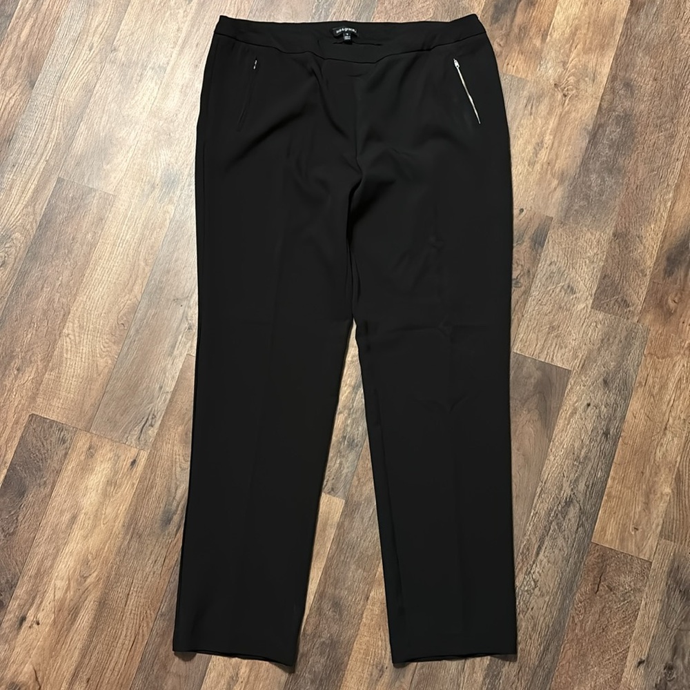 Ava & Grace Straight Leg Black Business Casual Pants 16